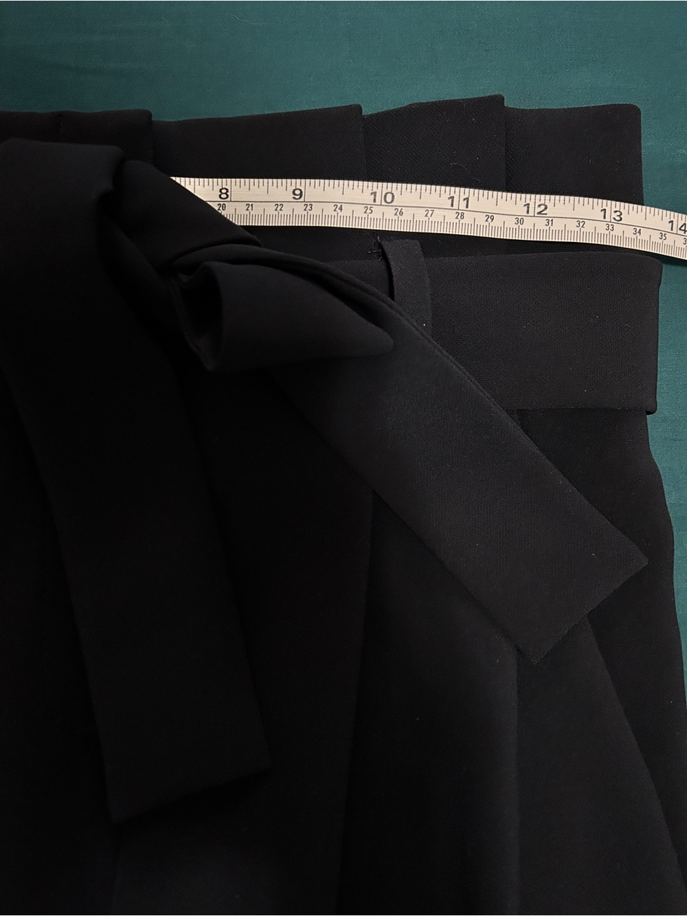 COS Pants Navy Blue Belted High Waist Wide Leg Cropped Paperbag Waist 4 - Picture 7 of 11